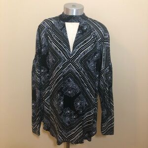 Free people walking on a dream cutout keyhole tunic boho bohemian festival